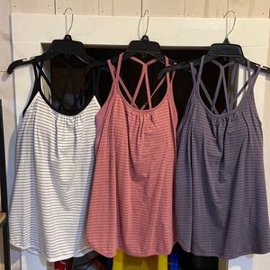 3 Calia tanks with built in padded bra. Size medium.